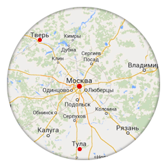 Тула москва карта